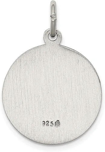 Vista 3 de ICE CARATS Dije de plata de ley 925 con medalla de San Juan Los Lagos, joyería fina religiosa de lo lago, joyería fina para mujer, regalos para ella