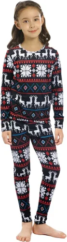 Vista 11 de ViCherub - Conjunto de ropa interior térmica para niñas con forro polar, calzoncillos largos, capa base, parte superior e inferior para invierno