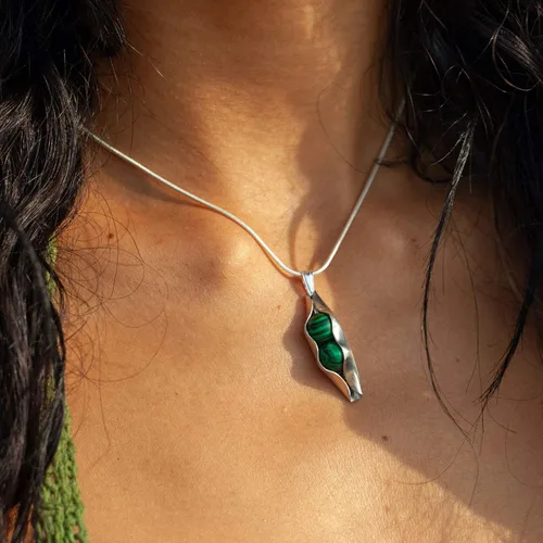 Vista 6 de Regalo del día de la madre Collar de piedra natal personalizado Collar de guisantes en una cápsula Piedras de nacimiento para niños Regalo