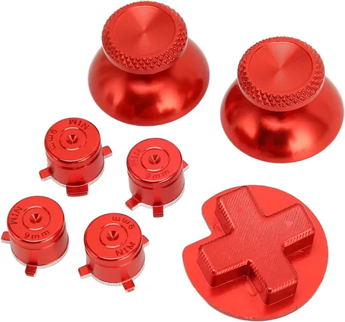 Vista 3 de Botones metálicos para controlador de juego, para Switch Pro Controller D Pad ABXY aleación de aluminio botones de reparación botones de repuesto