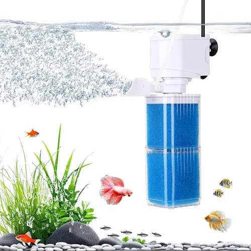 Vista 9 de fishkeeper Esponja de Filtro de Repuesto para Acuarios (Paquete de 3), Esponja de Filtro Biológico Lavable y Reutilizable para Tanques de Peces