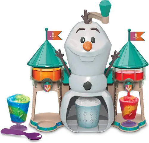 Vista 4 de Disney Frozen II Slushy Treat Maker incluye unidad de granizado, máquina de afeitar de hielo, moldes para cubitos de hielo, cubo de hielo, taza