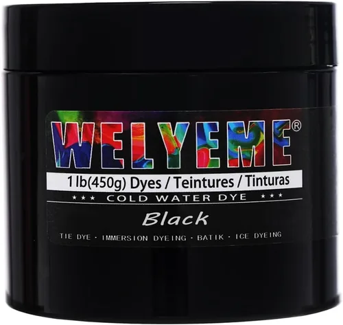 Vista 42 de Polvo de tinte para agua fría, surtido de 8 colores, 7/2-oz. frascos a granel, para teñido anudado, batik, teñido con hielo