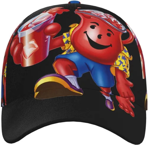 Vista 2 de atgzfdr Kool Anime Aid - Gorra de béisbol ajustable con ala curvada para hombre y mujer, color negro, Negro