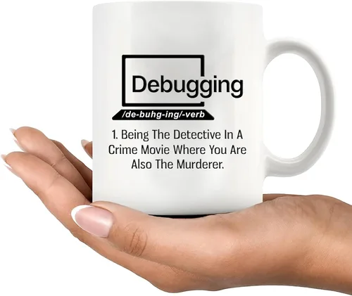 Vista 8 de Panvola Taza de café con cita divertida para programador, programación de computadoras, codificador, taza de cerámica (11 oz)