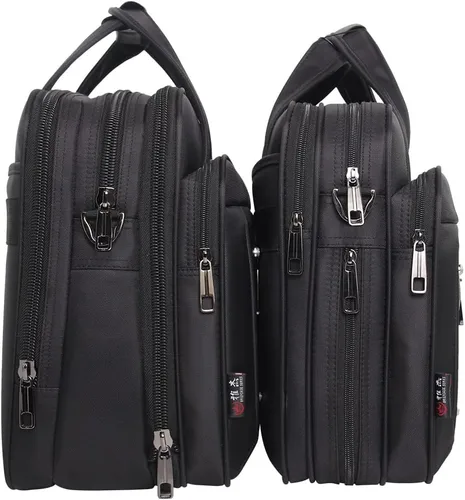 Vista 2 de Maletines grandes para hombres bolsa de lona para computadora portátil bolsa de trabajo bolsas de trabajo bolsa de negocios para hombre de oficina