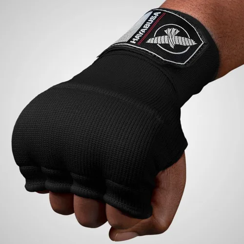 Vista 5 de Hayabusa Guantes de mano de gel rápido para boxeo Slip-On Design, Padded Knuckle Protection, Hook and Loop Closure, Muay Thai Kickboxing, Men and