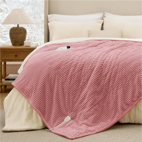 Vista 15 de Bedsure GentleSoft - Manta eléctrica individual – Manta térmica de franela suave acanalada, calefacción con 6 ajustes de tiempo (hasta 10 horas), 6