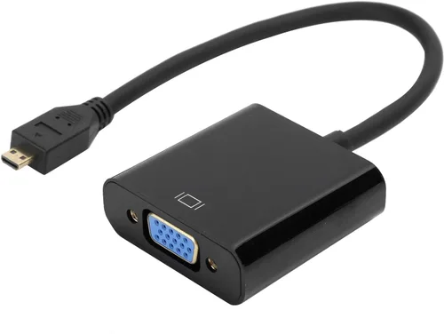 Vista 3 de Convertidor de video micro a VGA, adaptador de convertidor de video micro HDMI a VGA, adaptador de convertidor de video micro a VGA 1080P, para 4B