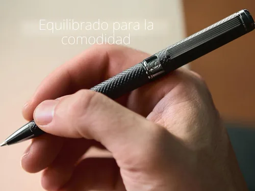 Vista 7 de Scriveiner Bolígrafo negro – Impresionante bolígrafo de lujo negro mate, repuesto Schmidt negro, el mejor juego de regalo para hombres y mujeres