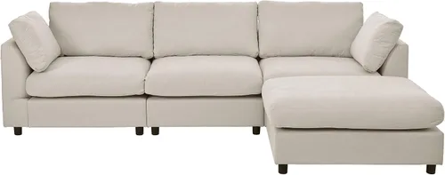 Vista 8 de Sofá modular convertible de 113 pulgadas para sala de estar, moderno sofá modular en forma de L, sofás de tela de 4 asientos, para el hogar