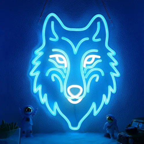 Vista 16 de CoolGift Mart Letrero de neón de tiburón, luz LED regulable de tiburón, decoración de pared de animales, regalo de Navidad, regalo de elefante