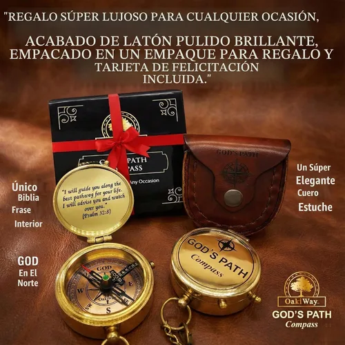 Vista 3 de God's Path Compass – Communion & Confirmation Gift for Teenage Boys Baptism Religious Gifts for Christian Men, Catholic, Graduation Sentimental