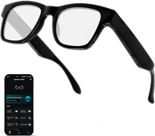 Vista 11 de Lentes inteligentes AI para hombres y mujeres – Gafas Bluetooth con traducción de 164 idiomas, lentes fotocrómicos, música y llamadas manos libres