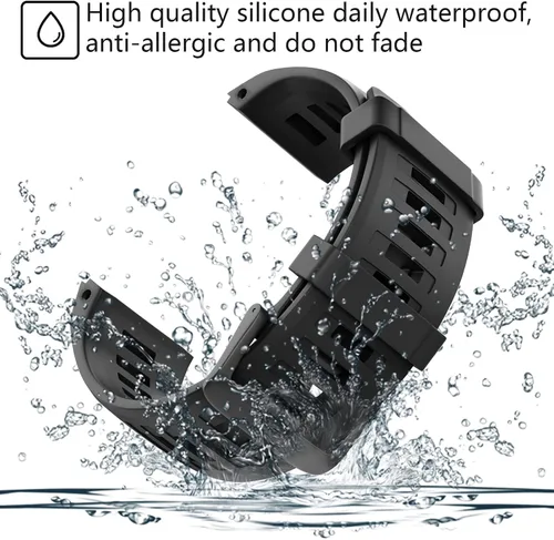 Vista 2 de Compatible con Garmin Instinct Band, correa de repuesto de silicona suave para Garmin Instinct 2/Solar/Tactical