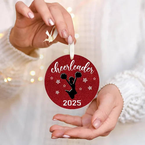 Vista 6 de FOURSTUFF Adornos de Porrista - Regalos de Porrista para Niñas, Noche de Graduados Porristas - Adorno Navideño de Porristas para Niñas Adolescentes