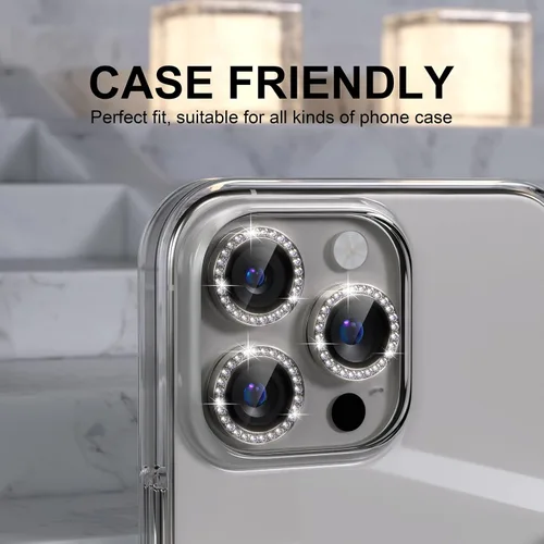 Vista 139 de Choiche Compatible para iPhone 16 Pro/iPhone 16 Pro Max Protector de Lente de Cámara, Vidrio Templado 9H Protector de Pantalla de Cubierta de Cámara