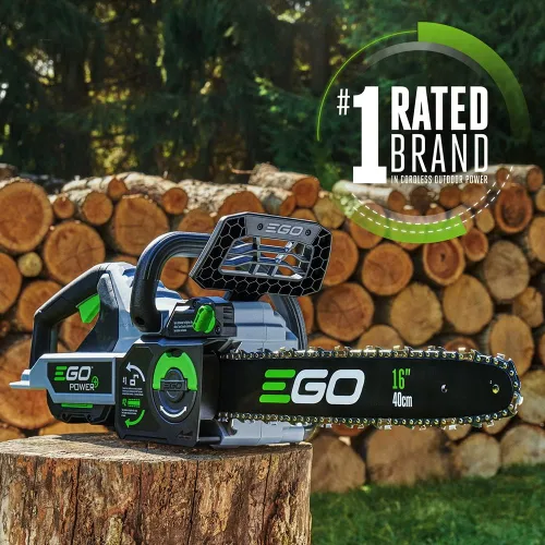 Vista 2 de EGO POWER+ Sierra de cadena, motosierra alimentada por batería de 16 pulgadas, eléctrica inalámbrica, batería y cargador no incluidos - CS1610