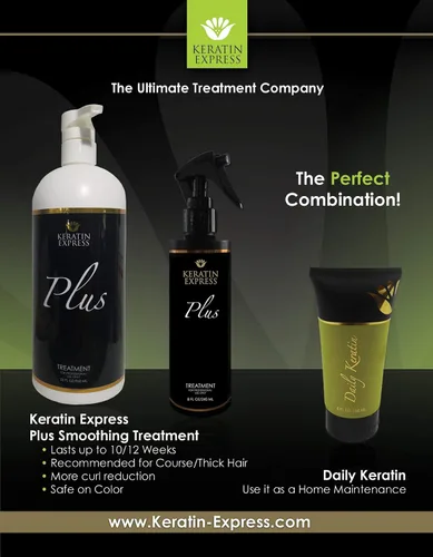Vista 4 de Keratin Express Plus 4 FL oz Tratamiento alisador profesional para el cabello hasta 12 semanas. No lo use en mujeres embarazadas, niños y lactantes.