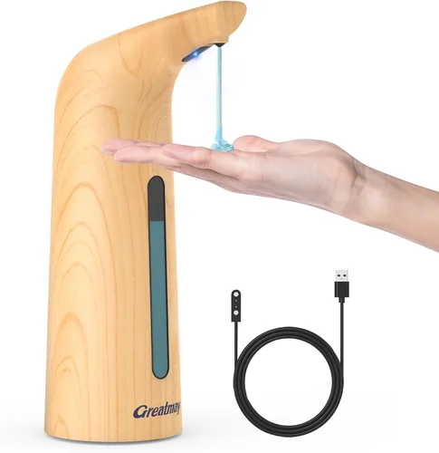Vista 21 de Dispensador Automático Ajustable de Jabón Sin Contacto, Dispensador de Bomba de Jabón Líquido Sensor Sin Contacto con 4 Niveles Ajustables