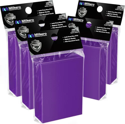 Vista 22 de Mlikero 1200 fundas para tarjetas, fundas para tarjetas mágicas mate, suaves y resistentes al desgarro, aptas para MTG, TCG, CCG (12 colores)
