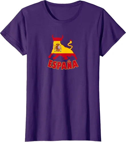 Vista 100 de Spain Espana with Bull and National Flag/Present T-Shirt Asphalt Grey