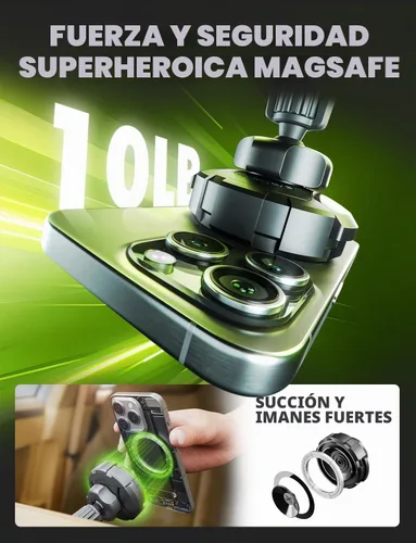 Vista 4 de Bracketron MagAlign Max - Soporte magnético para teléfono para ventilación