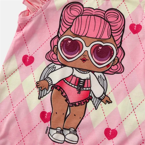 Vista 4 de L.O.L. Surprise! Vestidos de mamá e hija, a juego, con estampado de figura y sin mangas
