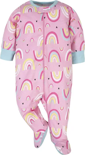 Vista 2 de Onesies Brand baby-girls 4-pack Sleep 'N Play Footies Multi Pack