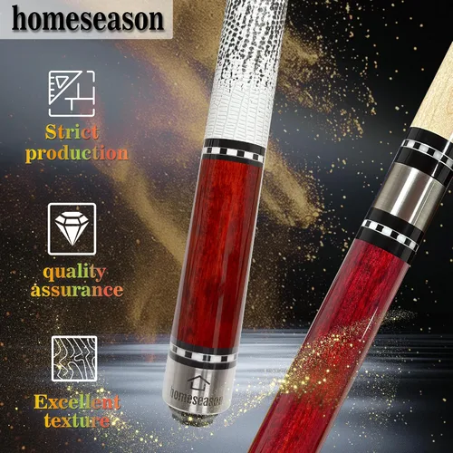 Vista 3 de HomeSeason 58in Pool Cue Stick Canadian Maple Wood 13mm Tip - 18oz Perfect for Precision Play, Low Deflection Pool Cue for Enhanced Accuracy