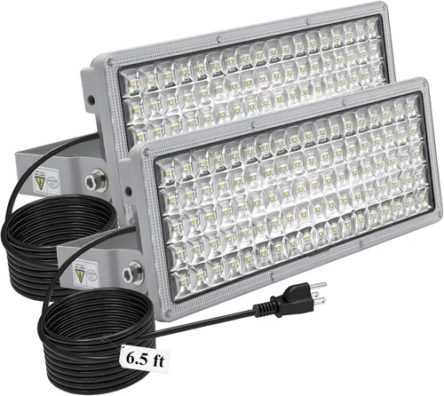 Vista 9 de Kekeou - Luz de inundación LED de 30 W con enchufe de cable de 6.5 pies 6500LM 5000K luz de seguridad