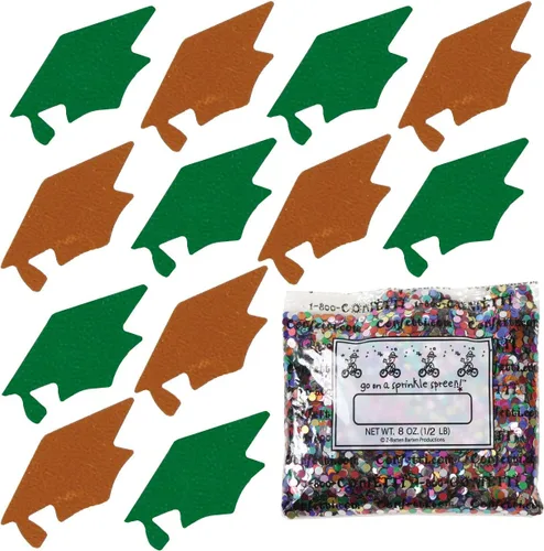 Vista 102 de Confetti Grad Cap Negro, Azul Marino Combo - 2 bolsas de media onza (1 oz)