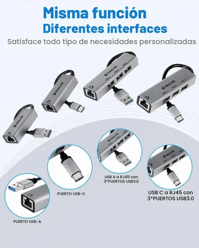 Vista 7 de Adaptador USB a Ethernet, Ethernet a USB, USB a RJ45 para Nintendo Switch 2, adaptador Gigabit Ethernet, red LAN para laptop, MacBook, Chromebook
