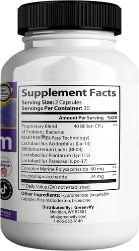 Vista 2 de Suplemento probiótico Dentuvium Max, 40 mil millones de UFC, apoya la salud digestiva de los dientes, encías, garganta, sin gluten, sin azúcar, sin