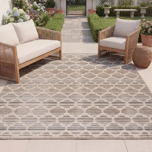 Vista 15 de SAFAVIEH Alfombra lavable para exteriores, colección Cabaña, 2'2" x 5', azul y gris, no desprende pelusa y fácil de limpiar, entrada puerta