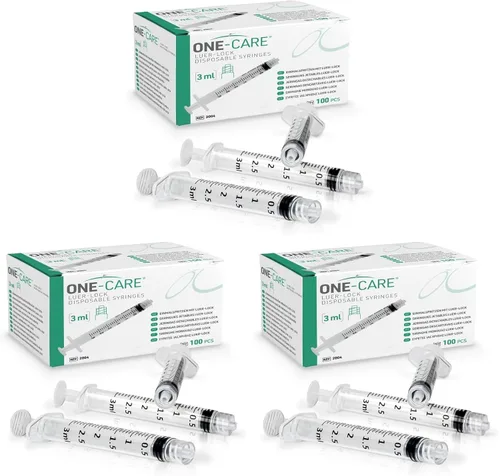 Vista 10 de ONE-CARE Jeringa Luer-Lock, 0.03 fl oz, 100 unidades, envasada en ampolla