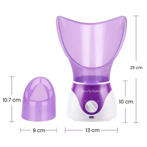 Vista 4 de Vaporizador facial, BeauTy Nymph - Vaporizador facial sauna spa en casa para abrir poros y extraer puntos negros, rejuvenece e hidrata tu piel