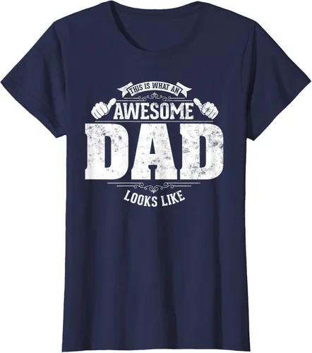 Vista 37 de This is what a awesome dad looks like vintage style design T-Shirt, Negro