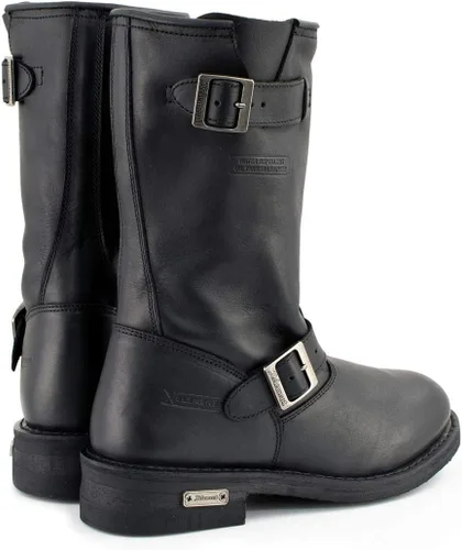 Vista 7 de Xelement 1440 - Botas de cuero para motocicleta de ingeniero negro (ancho y regular ancho)