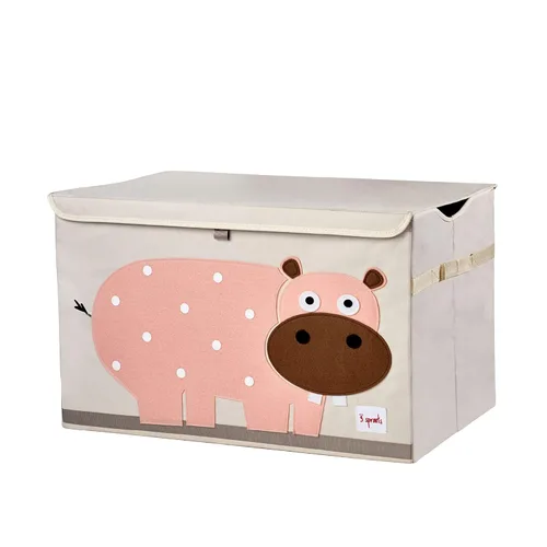 Vista 9 de Cajón de juguetes 3 Sprouts, Oso negro Lid and handles, Collapsible bin trunk or basket, Boys and girls playroom, Nursery storage, Large toy and