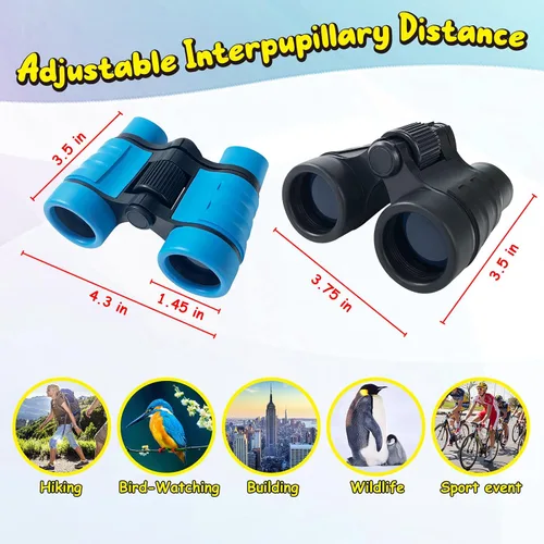 Vista 2 de ESSENSON Prismáticos para niños, juguetes de regalo para niños de 3 a 12 años, telescopio al aire libre para deportes y juegos al aire libre