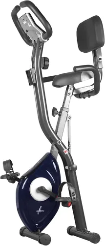 Vista 9 de leikefitness LEIKE X Bicicleta plegable ultra silenciosa, bicicleta vertical magnética con monitor de frecuencia cardíaca, monitor LCD y fácil