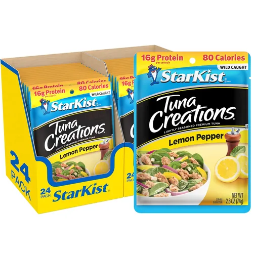 Vista 53 de StarKist Tuna Creations Ginger Sesame - Sabor de jengibre y sésamo para atún 14g Protein Per Serving, Wild Caught, Shelf Stable Seafood, Gluten