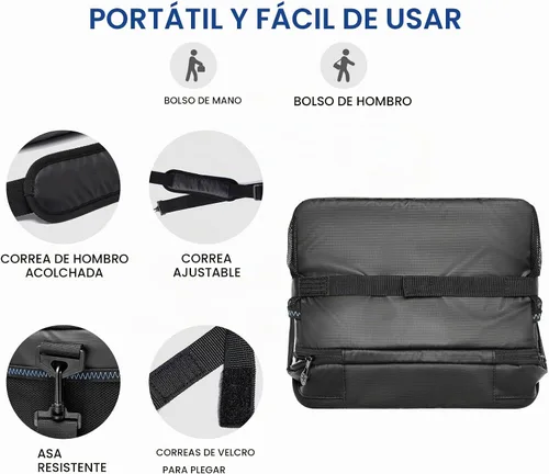 Vista 3 de EVERFUN Pequeña bolsa más fresca 24 latas doble cubierta impermeable Negro