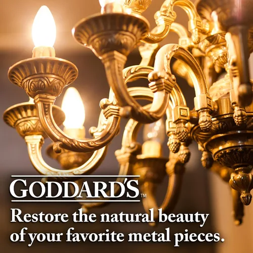 Vista 2 de Goddard's Pulidor de cobre y latón, limpiador de cobre y limpiador de latón para un brillo duradero, esmalte de metal para peltre, cromo y más