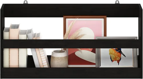 Vista 4 de Furinno Hermite Estantería de Almacenamiento Multiusos para Montaje en Pared, Espresso