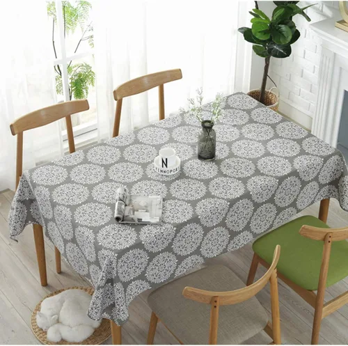 Vista 2 de Bringsine - Mantel de lino lavable, diseño vintage, varios tamaños