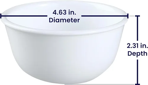 Vista 2 de Corelle Livingware Winter Frost White - Tazón de postre de 11 onzas (juego de 4) por Corelle Coordinates