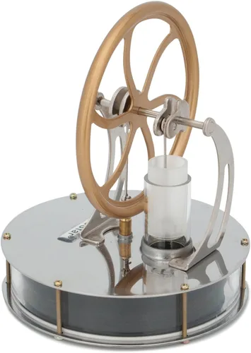 Vista 8 de DjuiinoStar - Motor Stirling de baja temperatura más clásico, temporizador de café único, mejor opción de regalo, juguete educativo, modelo de motor