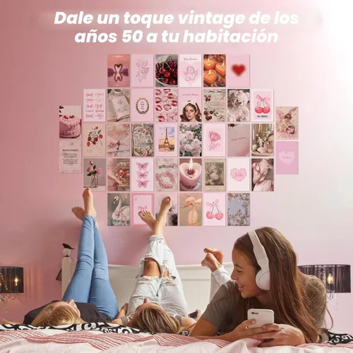 Vista 3 de 97 Decor Decoración de Habitación Estética Coqueta Rosa - Decoración de Pared Coqueta, Pósteres Coqueta Para Habitación Estética Kit de Collage Rosa